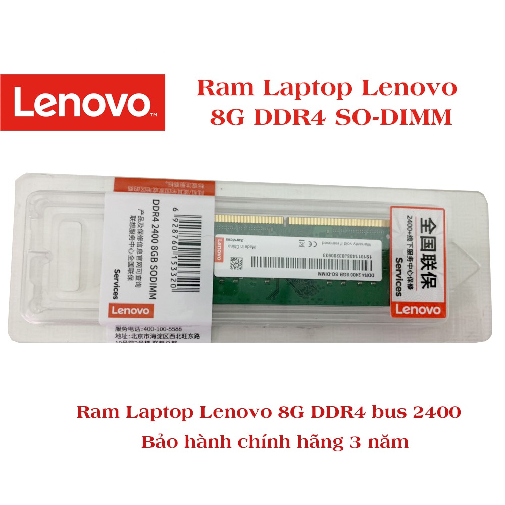 RAM Laptop Lenovo 8GB DDR4 2400MHz SODIMM - Hàng Chính Hãng