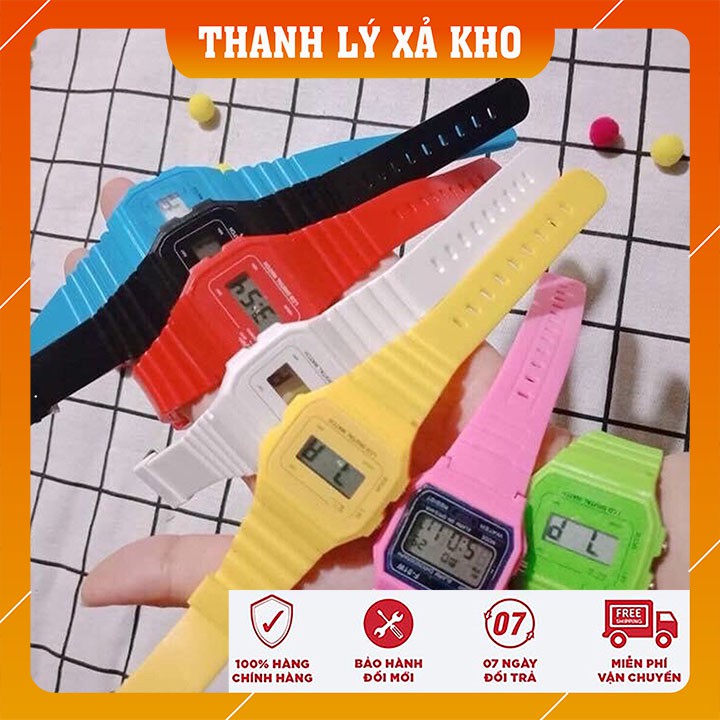 [THANH LÝ XẢ KHO] Đồng Hồ Điện Tử Thời Trang Nam Nữ Dây Nhựa Bền Chống Nước Có Đèn Led S5 STORE DH007