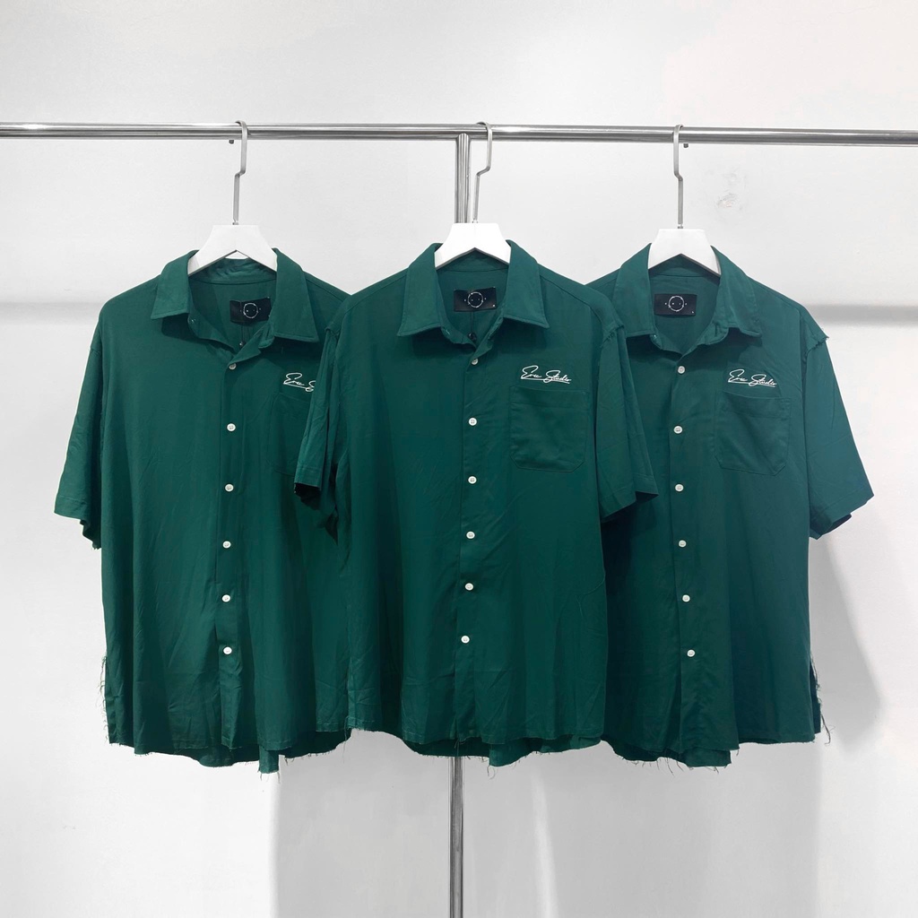 Áo SƠ MI THÊU NGỰC Dáng Rộng Oversize Dành Cho Nam Và Nữ