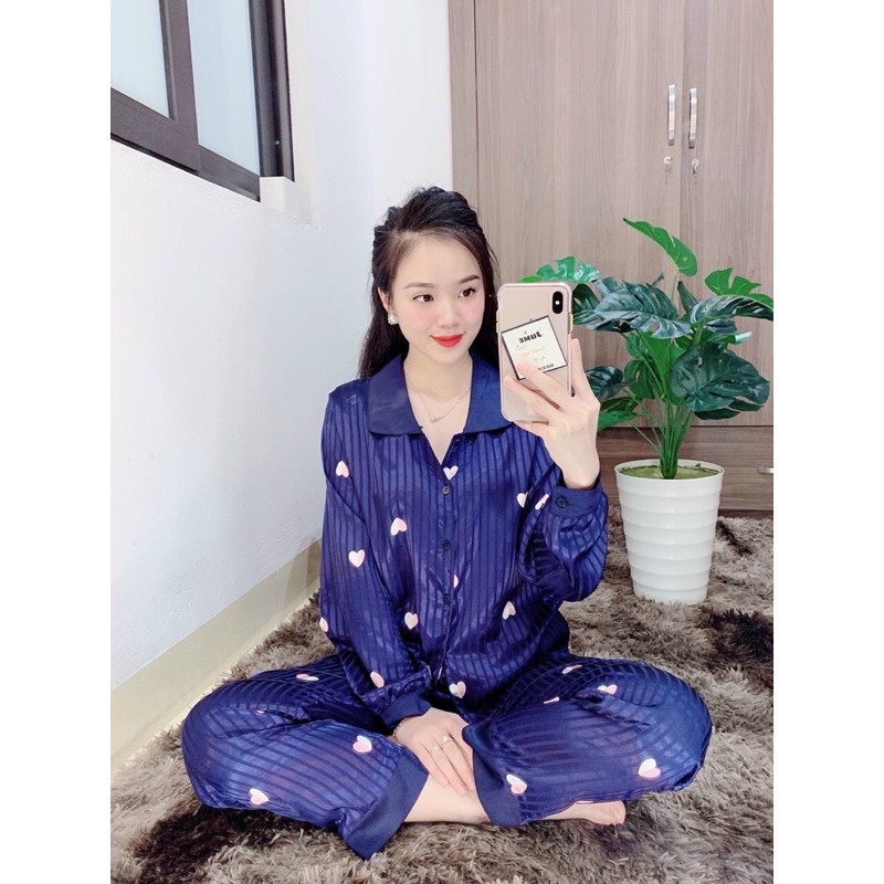 Bộ ngủ gấm dài tay chuẩn hàng Huyền bé bán | BigBuy360 - bigbuy360.vn