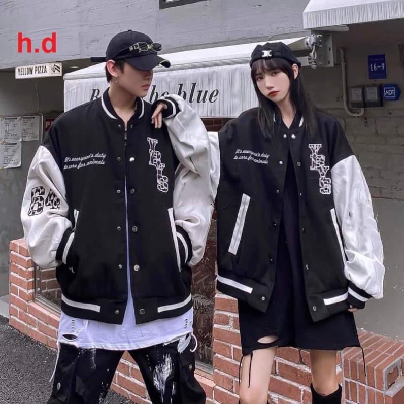 Áo bomber tay 64 YBY  phối tay trắng HD