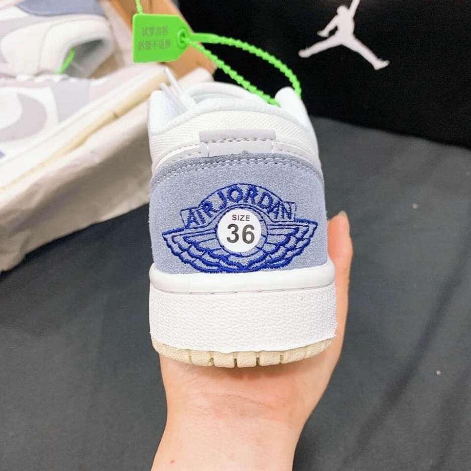 Giày 𝐍𝐢𝐤𝐞 𝗷𝗼𝗿𝗱𝗮𝗻 𝟭 Xanh Parí Cổ Thấp- Giày Sneaker Nam Nữ Thể Thao Cổ Thấp Thời Trang Cao Cấp