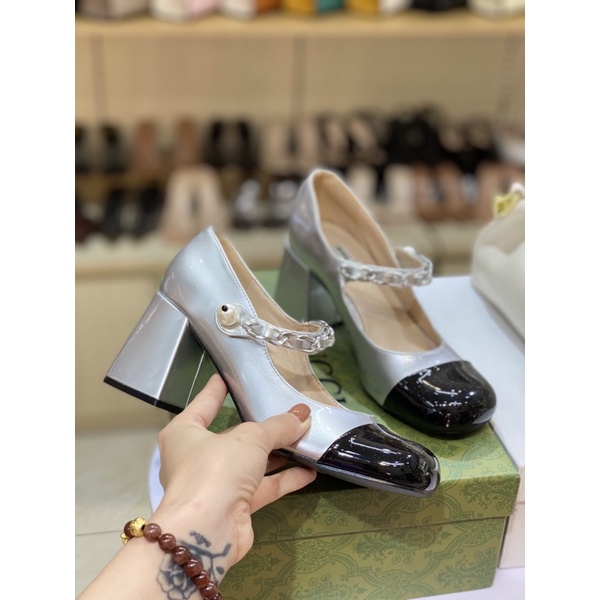 Giày cao gót miu miu xích ngọc 7p fullbox