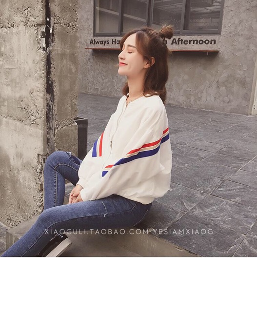 Áo khoác gió nữ phối sọc hot hot