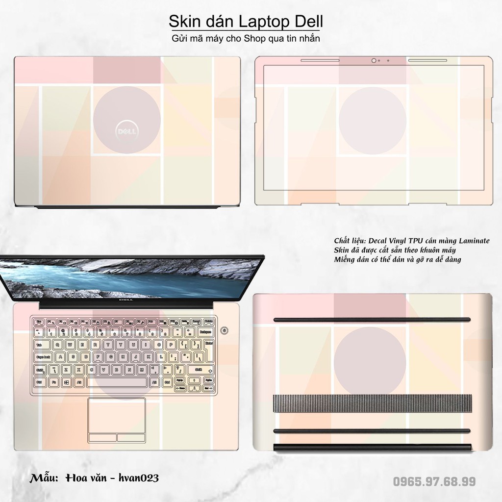 Skin dán Laptop Dell in hình Hoa văn nhiều mẫu 4