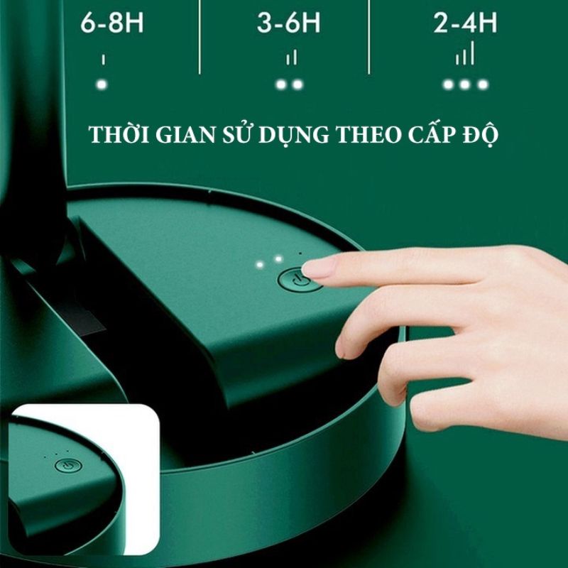 Quạt tích điện mini cầm tay dung tích 2000mah Super pin trâu gập gọn 3 chế độ mát xoay 180 độ MIIBOOSHI D4.008.XA