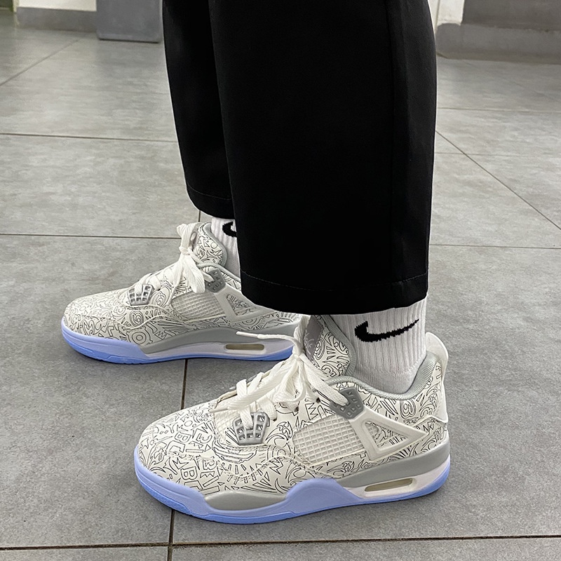 [Bán Rẻ xin Đánh Giá] Giày Nữ Air Jordan 4 LASER đệm khí Cổ Thấp, Giày thể thao Nữ Air Jordan Trắng Laser | BigBuy360 - bigbuy360.vn