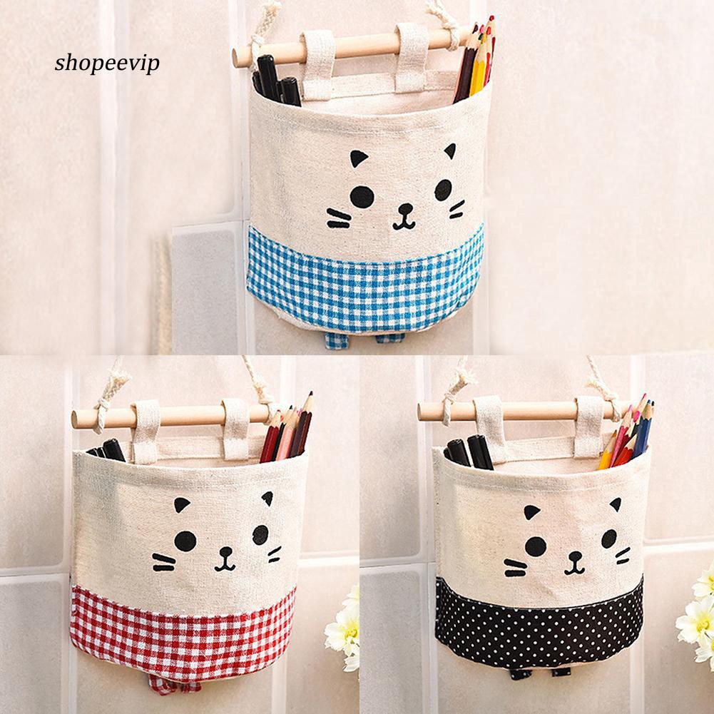 Túi treo tường đựng đồ hình mèo con dễ thương 88098 SHIPNHANH88