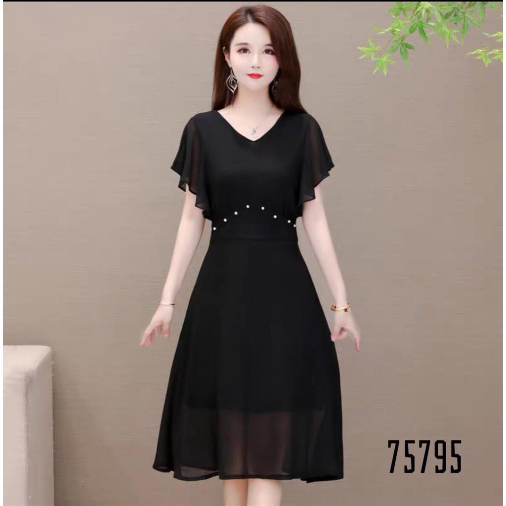 ĐẦM XÒE VINTAGE NỮ CỔ CHỮ V SIÊU SANG /CÓ SIZE 70KG