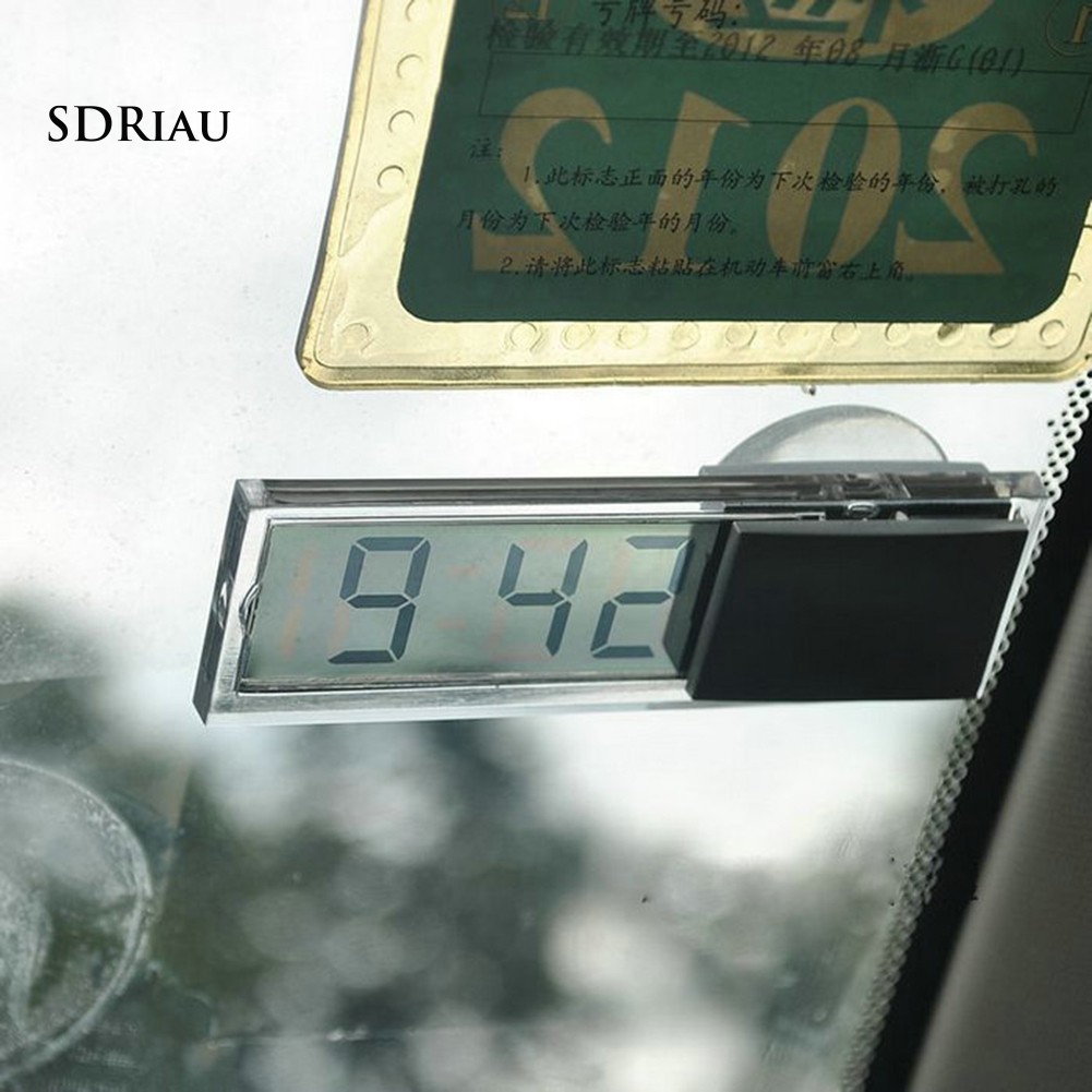 Đồng Hồ Kỹ Thuật Số LCD Có Giác Hút Gắn Bảng Điều Khiển Xe Hơi / Văn Phòng