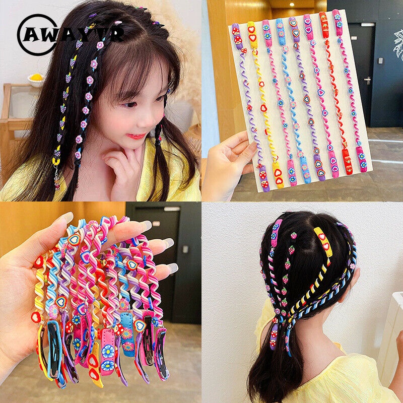 Phụ kiện tóc co giãn màu sắc ngọt ngào dễ thương cho bé gái