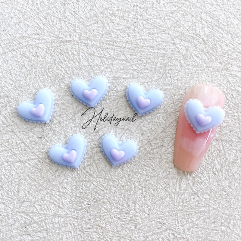 HOLIDAYNAIL Set 20c charm tim trang trí móng