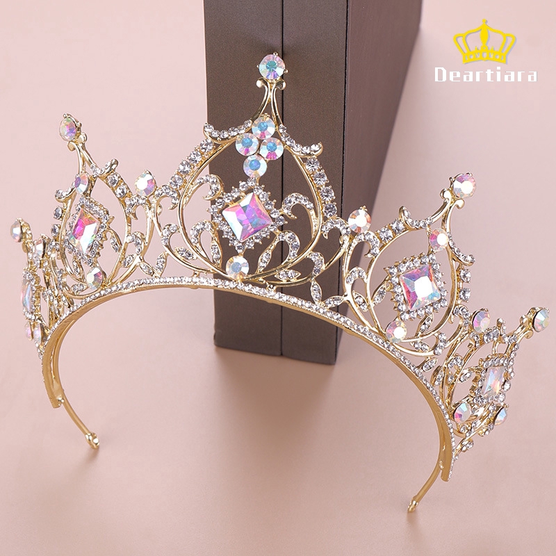 Colorful Diamond-studded Tiara for The Bride
