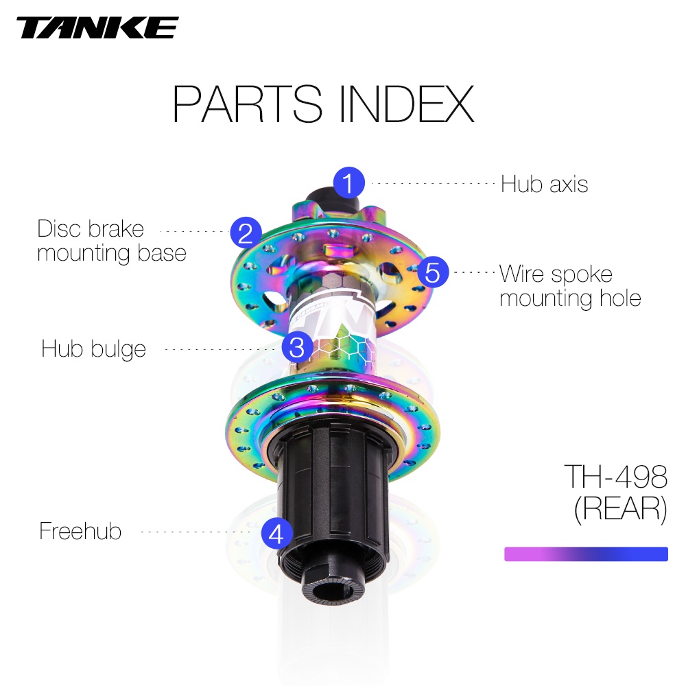Ổ trục Tanke Boost 148mm 32 lỗ 6 chân cho xe đạp leo núi