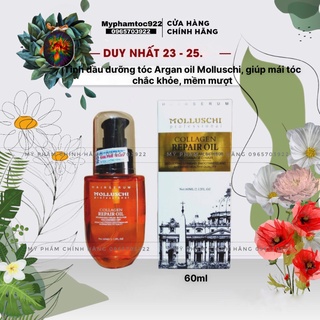 Tinh dầu dưỡng tóc Argan oil Molluschi 60ml, giúp mái tóc chắc khỏe, mềm mượt chính hãng
