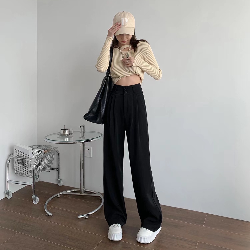 Quần ống rộng SUXI thời trang mùa hè dễ phối đồ dành cho nữ