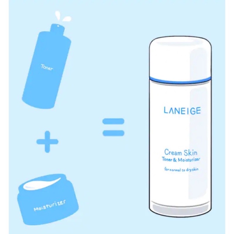 [Bill Sephora] Toner Laneige Cream Skin Toner &amp; Moisturizer nước cân bằng 2-in-1 -15ml