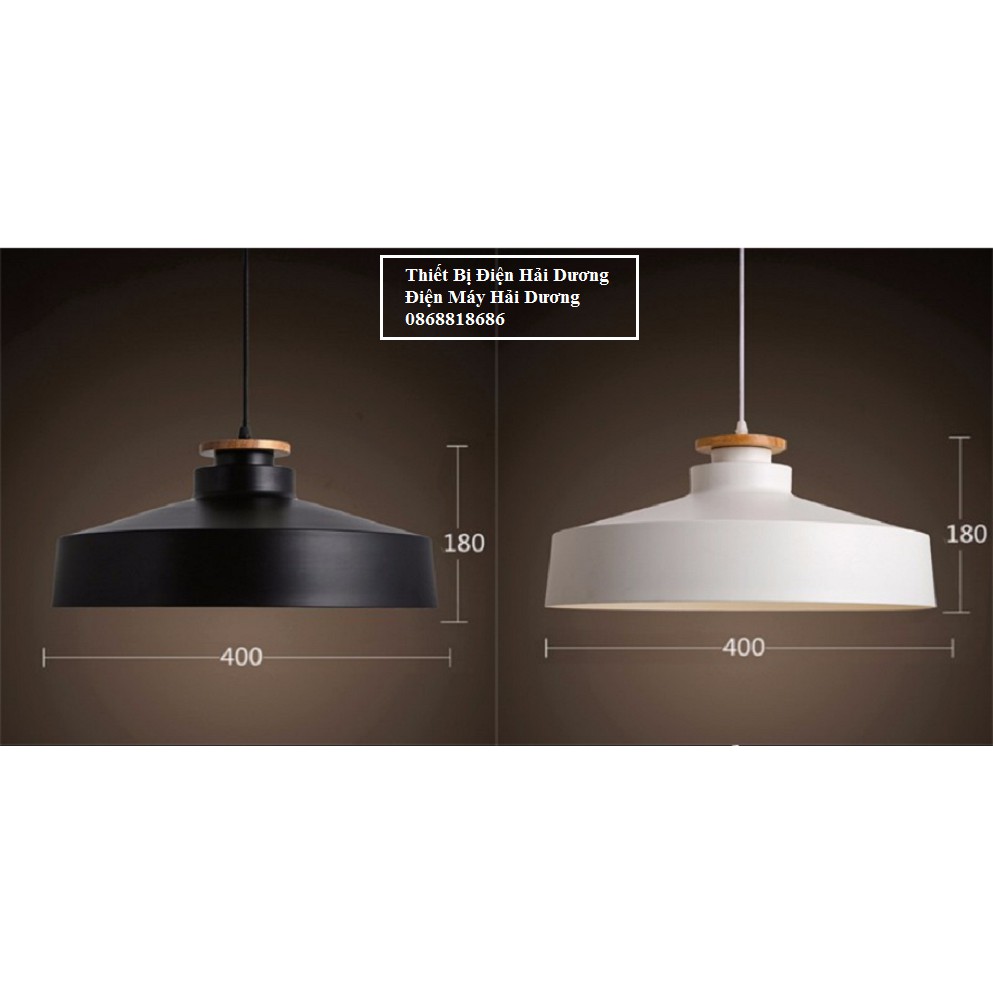 Chao đèn tròn nắp gỗ decor phong cách Bắc Âu TN123 Trắng- Bảo hành 12 tháng