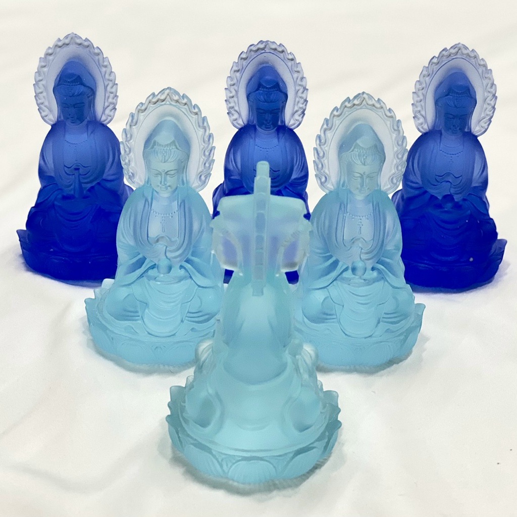 Quan Âm Lưu Ly Cao Cấp , Quan Âm Lưu Ly 2 Mặt - Cao 10cm