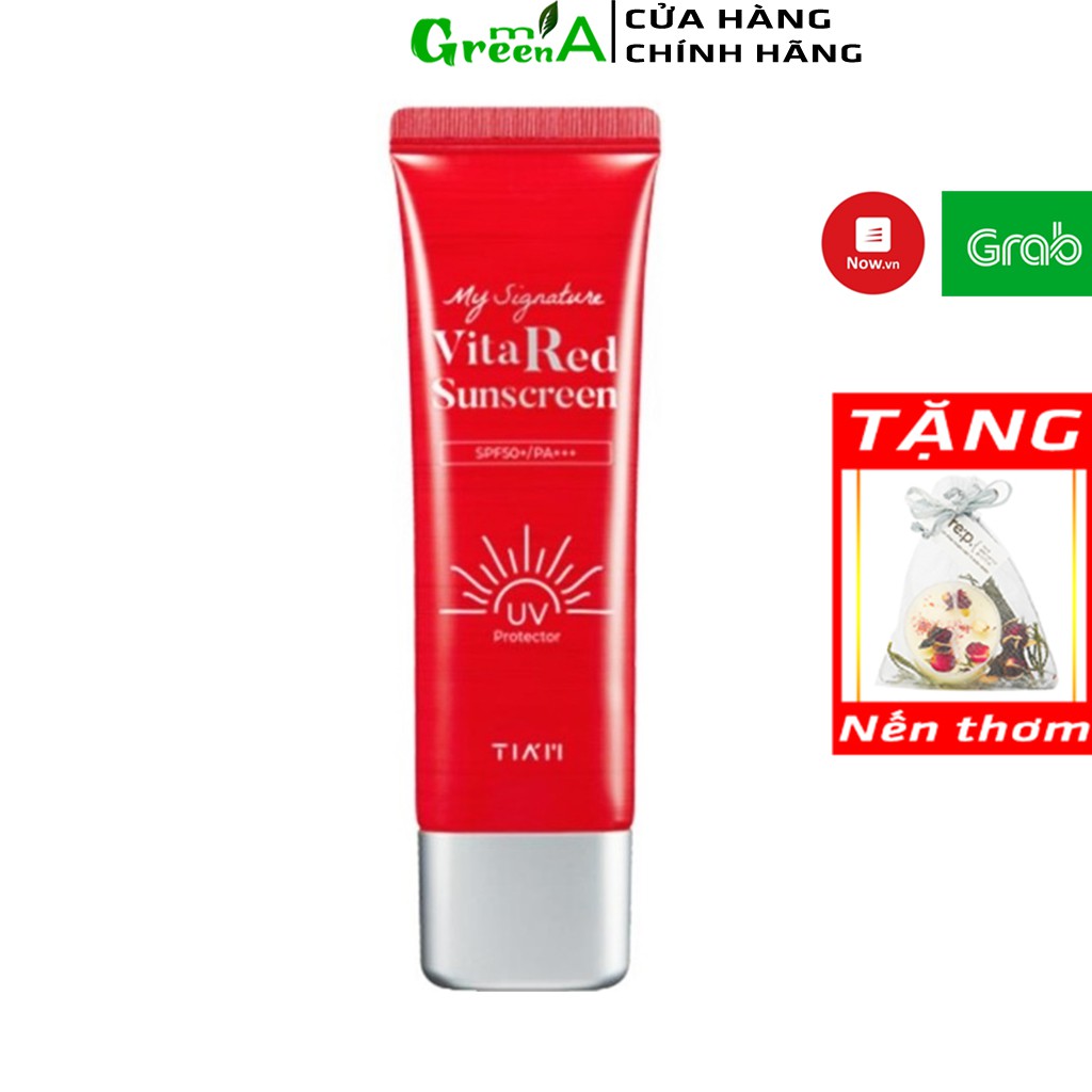 Kem Chống Nắng Tiam Dưỡng Trắng Giảm Thâm Tiam Signature Vita Red Sunscreen Tia'm SPF50+/PA+++ 50ml