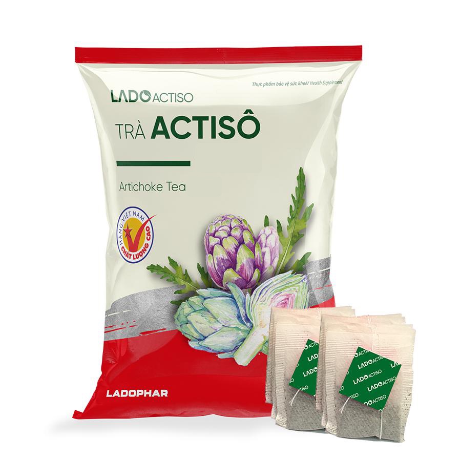 Trà Atiso túi lọc Actiso Đà Lạt LADOPHAR mát gan giải nhiệt túi 100 gói