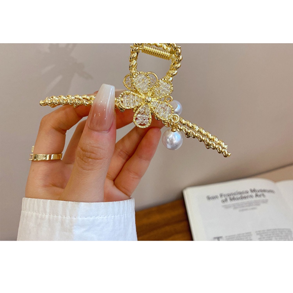 2022 Kẹp Tóc Hình Bông Hoa Bằng Kim Loại Cho Nữ