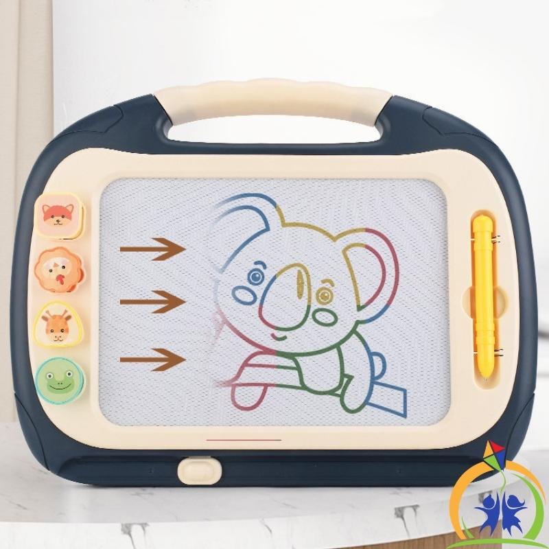 Bảng vẽ tự xóa cho bé loại to, Bảng viết tự xóa từ tính đồ chơi thông minh cho bé trai, bé gái GenKids