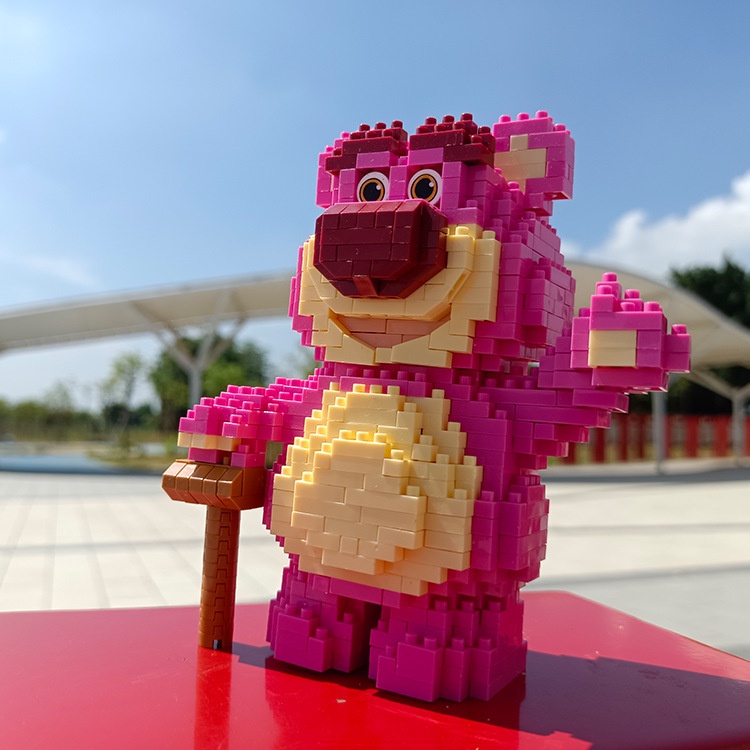 Bộ Đồ Chơi Lắp Ráp Mô Hình Gấu Dâu Tây Dễ Thương Cho Bé