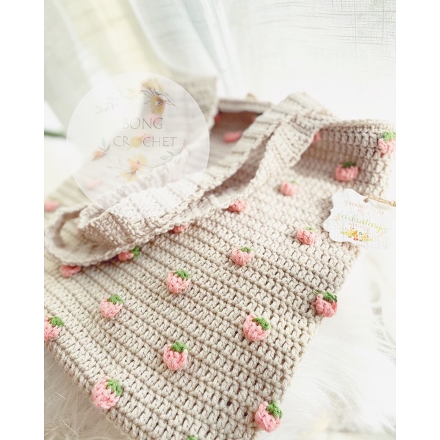 Túi len đào 🍑   xinh cho bạn Girl