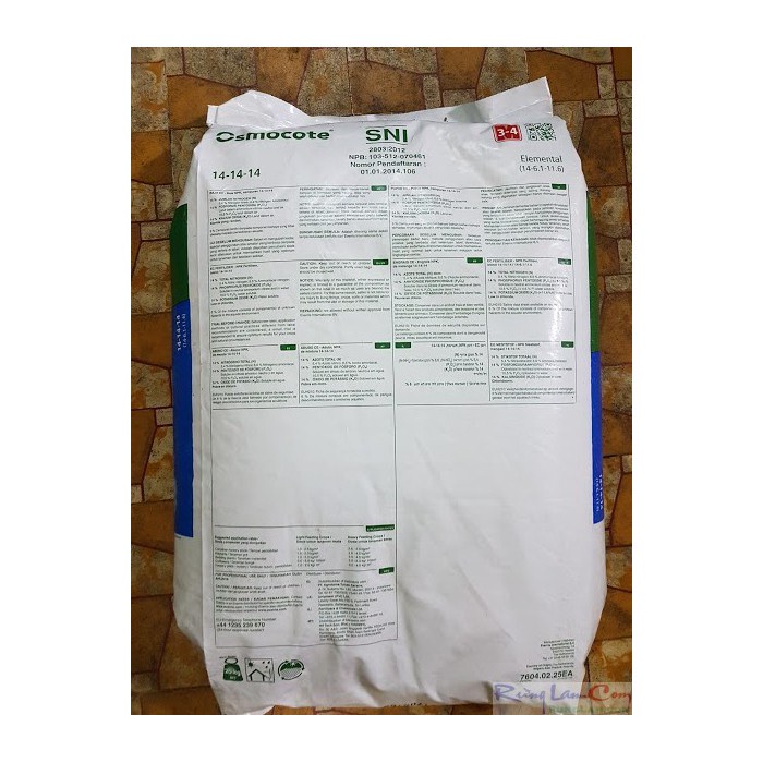 Phân vàng Osmocote 14-14-14 tan chậm.