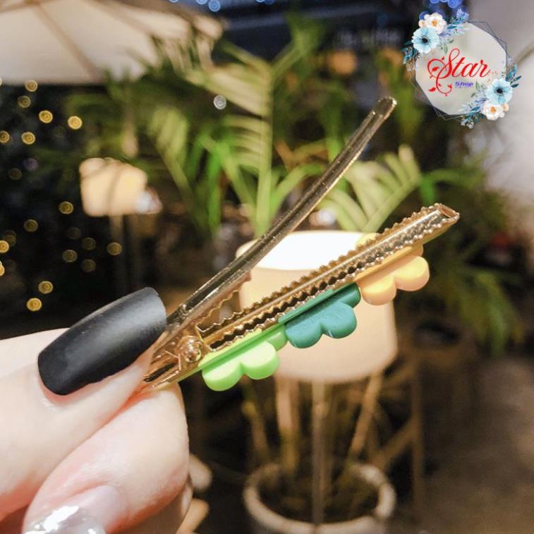 Set 2 Kẹp tóc bấm màu hoa quả hottrend C10