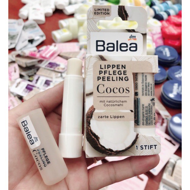 Son tẩy da chêt môi Balea Cocos Đức 4,8g chiết xuất tinh dâu dừa và vitamin E kiêm dưỡng môi | BigBuy360 - bigbuy360.vn