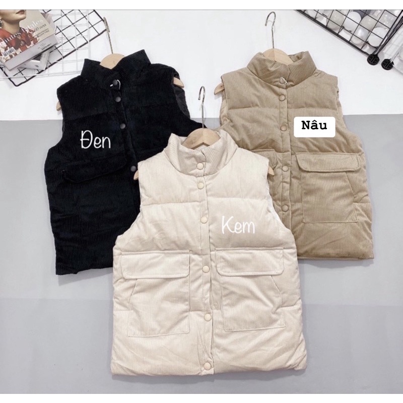 _Áo Gile Nhung Tăm Hàng QC