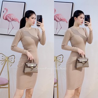 Váy len body