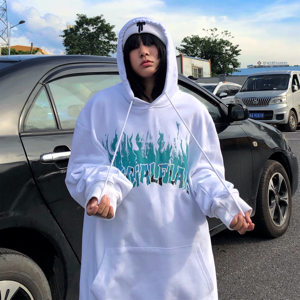 Áo Hoodie Dáng Rộng In Họa Tiết Thời Trang Dễ Phối Đồ