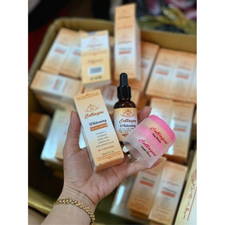 Combo serum+kem xóa nám collagen plus vit e