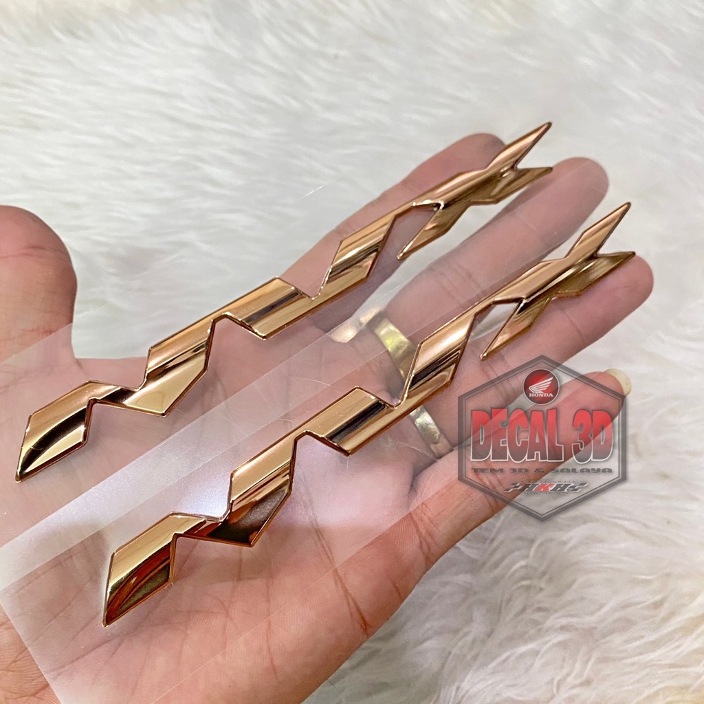 Tem NVX 155 chữ nổi màu vàng đồng hàng zin cao cấp phôi keo 3M siêu nét