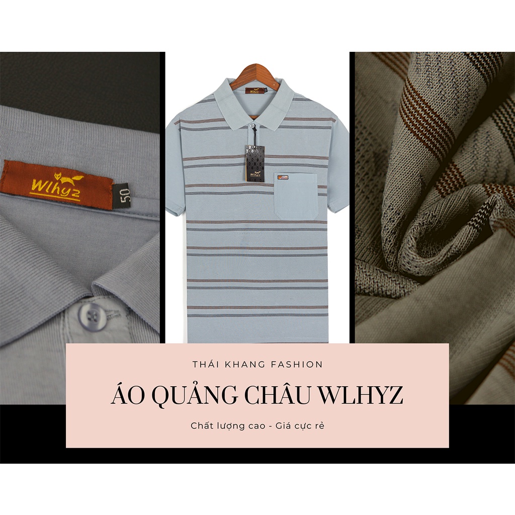 Áo polo nam quảng châu cao cấp LOẠI 1 của Wlhyz loại áo thun nam cổ tàu trung niên form rộng TQC8