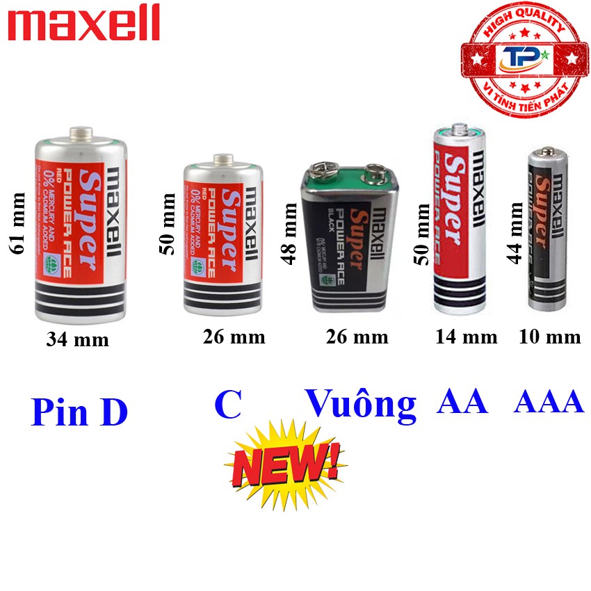 Bộ vỉ 4 viên Pin Tiểu AAA (3A) Maxell Super 1.5V