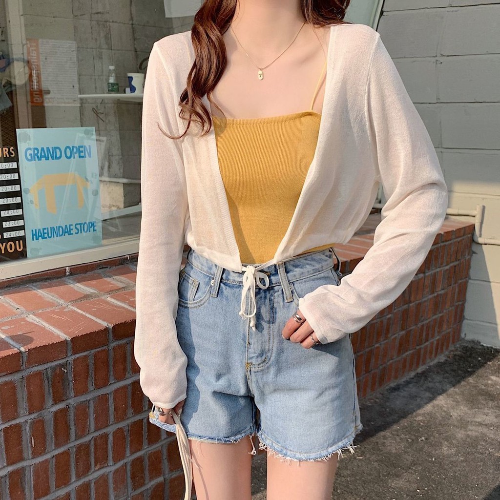 Áo khoác cardigan vải voan chống nắng thời trang mùa hè dành cho nữ | BigBuy360 - bigbuy360.vn