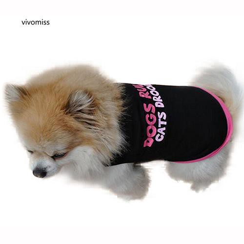 Áo thun cotton họa tiết chữ đáng yêu cho thú cưng