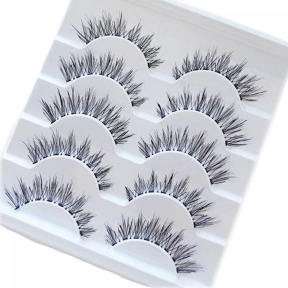 Bộ 5 Cặp Lông Mi Giả Dày Màu Đen SOFTNESS