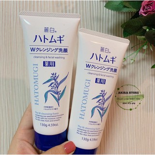 [Auth_Chính hãng] SỮA RỬA MẶT TRẮNG DA Ý DĨ HATOMUGI 130g (Nội địa Nhật)