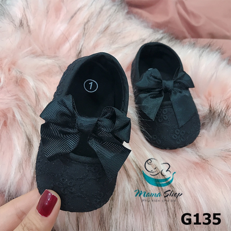 G62 Giày tập đi cho bé búp bê nơ đen sang chảnh êm chân cho bé tập đi của Mama Ơi - Thời trang cho bé
