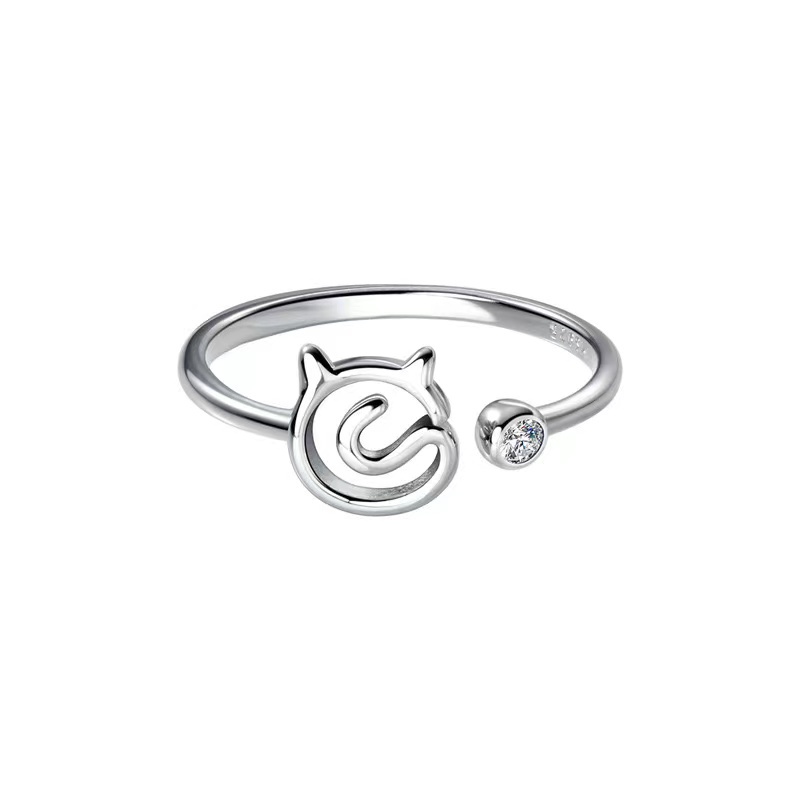[Cois N] Nhẫn Kim Cương Hình Mèo Dễ Thương Cho Nữ Sinh