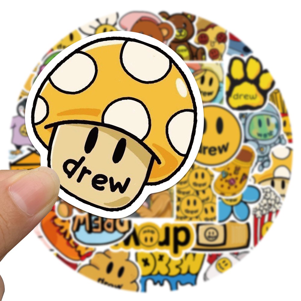 Set 50 nhãn dán hình ca sĩ Justin Bieber graffiti trang trí ván trượt/ xe đạp/ máy tính/ laptop/ xe đồ chơi trẻ em