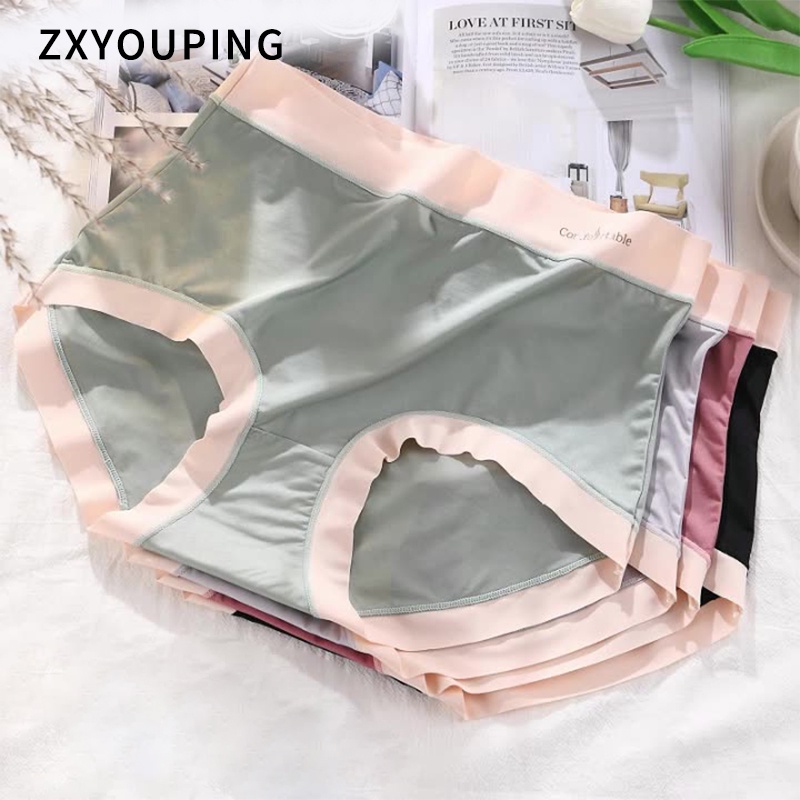 Quần lót ZXYOUPING vải lụa lạnh không đường may chất lượng cao size lớn XL-3XL