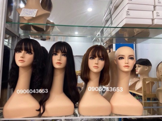 Đầu manocanh đội tóc giả cao cấp