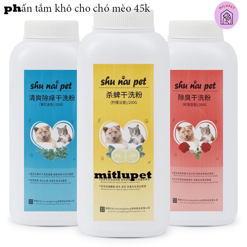 Sữa Tắm Khô Làm Sạch & Khử Mùi Dành Cho Chó Mèo Mitlupet shop