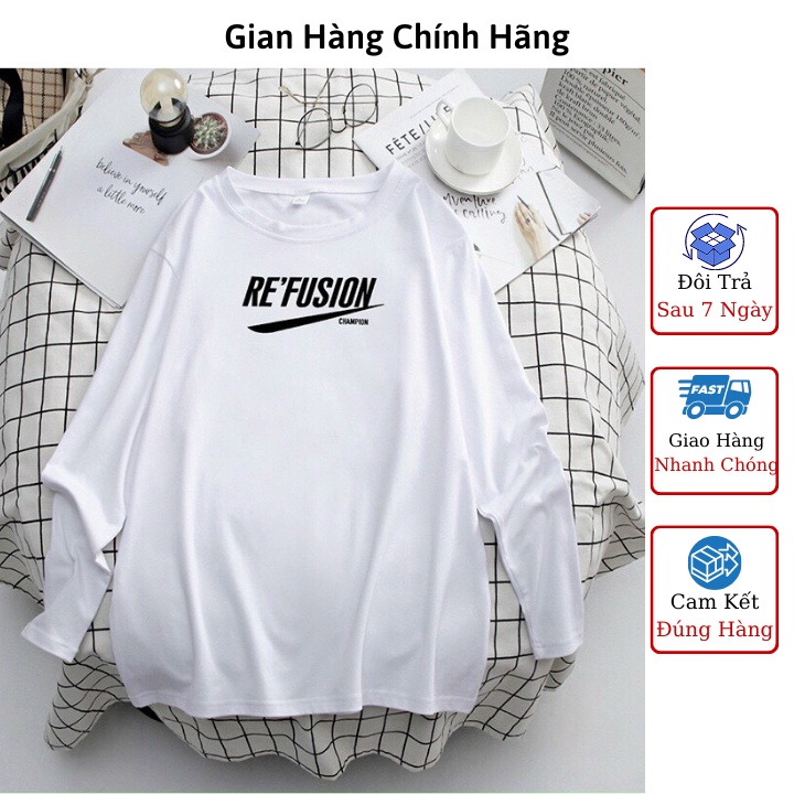 Áo Thun Tay Dài Refusion, form rộng, phù hơp cho nam nữ ATD21 - Áo Phông dài tay form rộng unisex Ulzzang | BigBuy360 - bigbuy360.vn